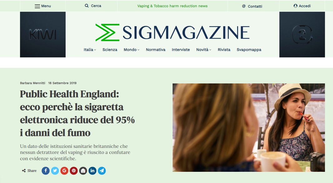 Miti e leggende: Le sigarette elettroniche «95% meno pericolose» delle sigarette convenzionali?