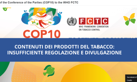 Scarsa attuazione degli articoli 9 e 10 della Convenzione Quadro sul Controllo del Tabacco
